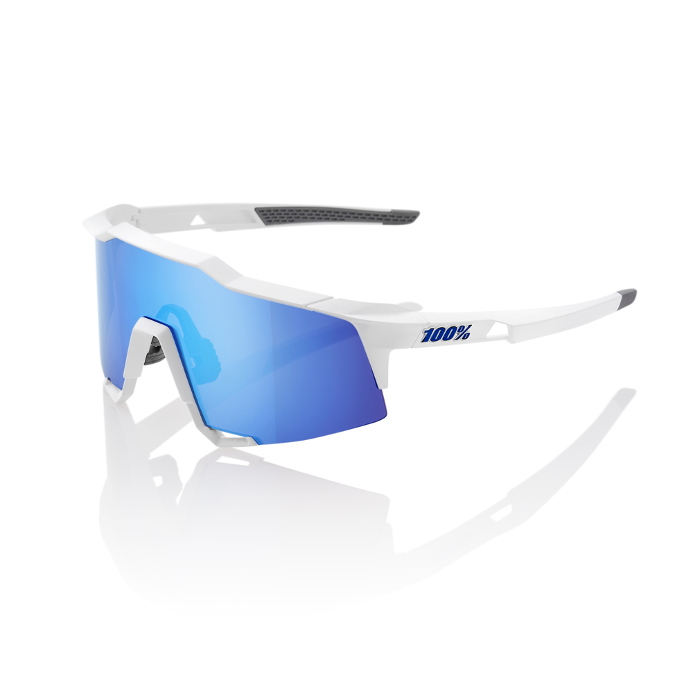 SPEEDCRAFT - Matte White / HiPER Blue Multilayer Mirror Lens