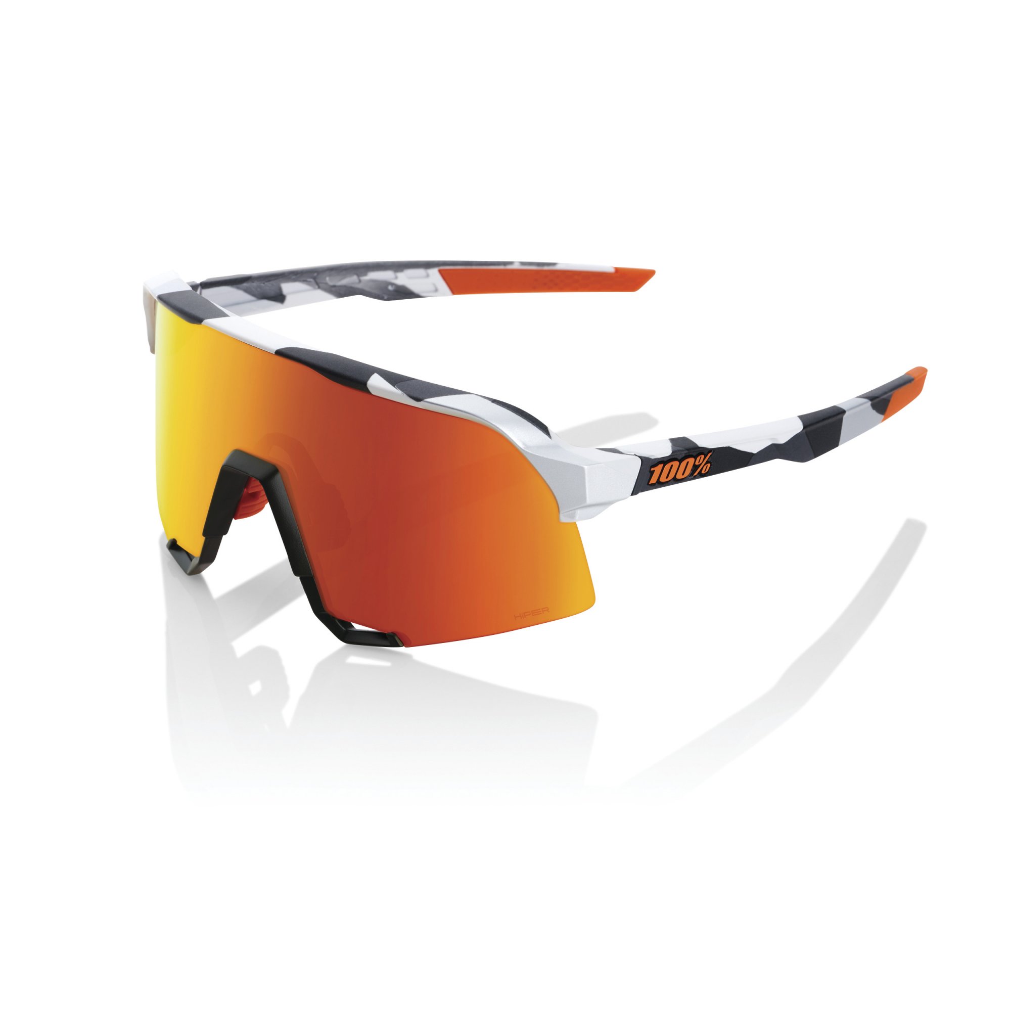 S3 - Soft Tact Grey Camo / HiPER Red Multilayer Mirror Lens