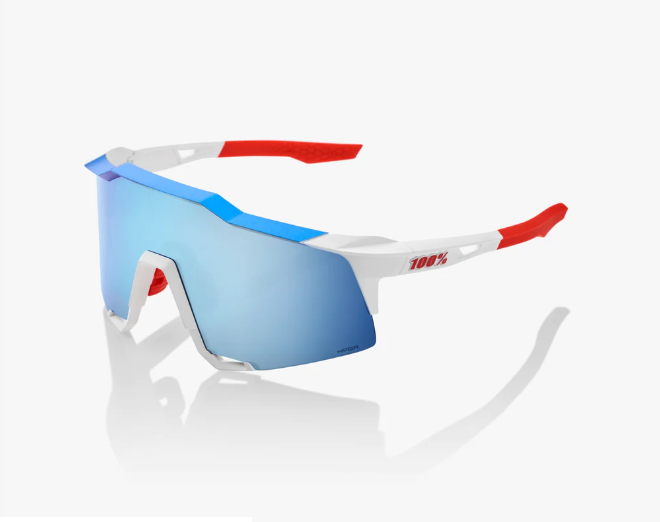 SPEEDCRAFT - TotalEnergies Team Matte White / Metallic Blue HiPER Blue Multilayer Mirror Lens