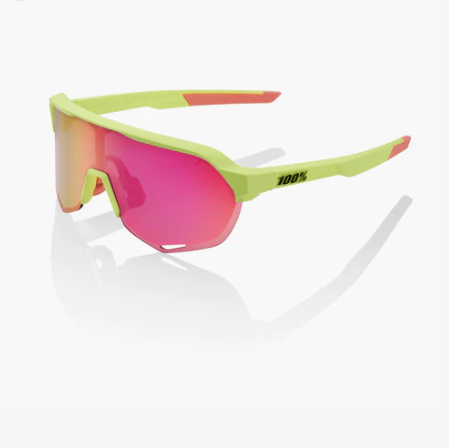 S2 - Matte Washed Out Neon Yellow / Purple Multilayer Mirror Lens