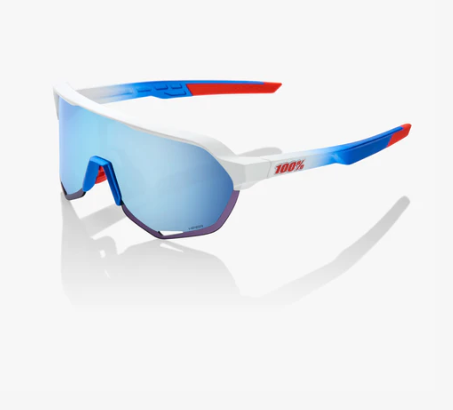 S2 - TotalEnergies Team Matte White / Metallic Blue HiPER Blue Multilayer Mirror Lens