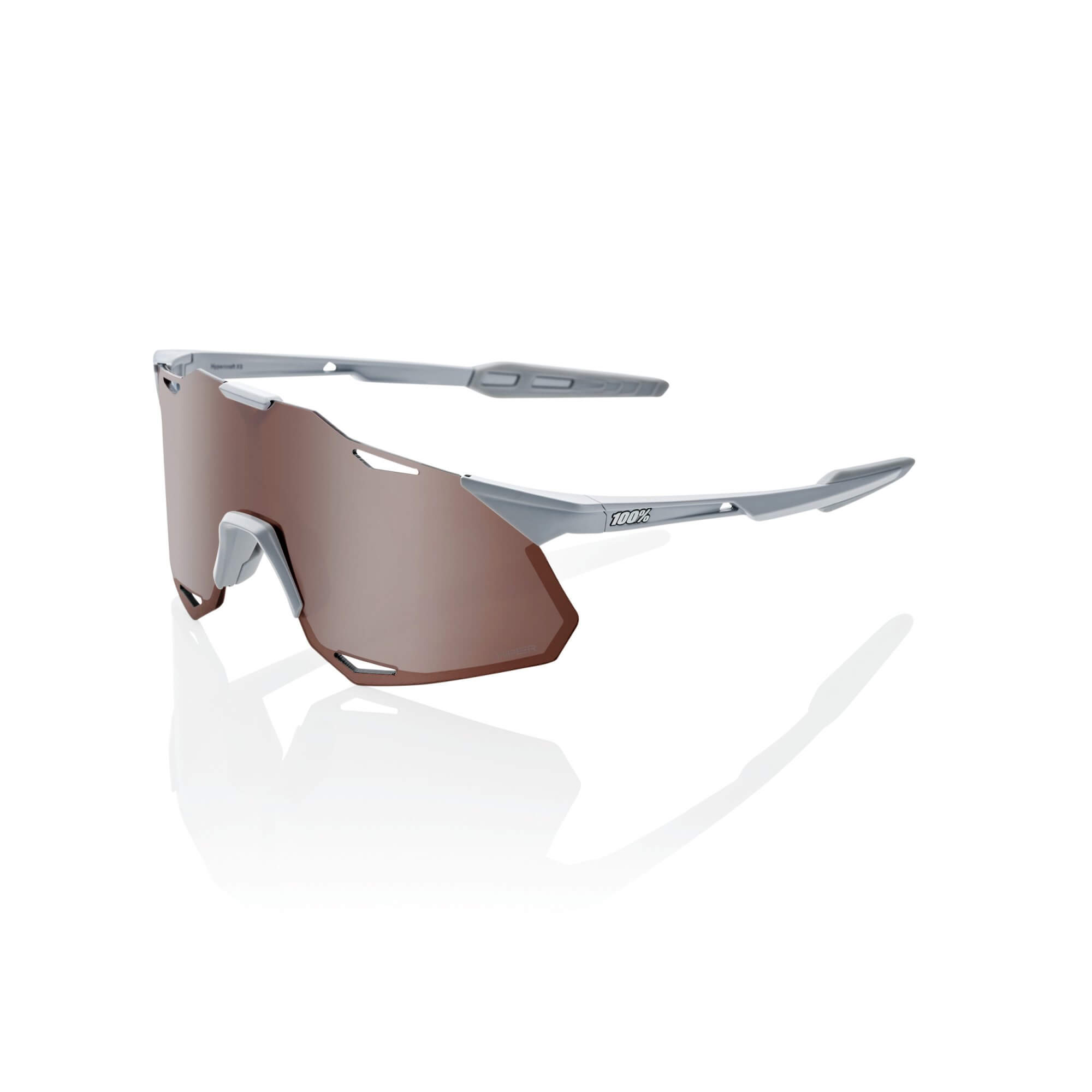 HYPERCRAFT XS - Matte Stone Grey / HiPER Crimson Silver Mirror Lens