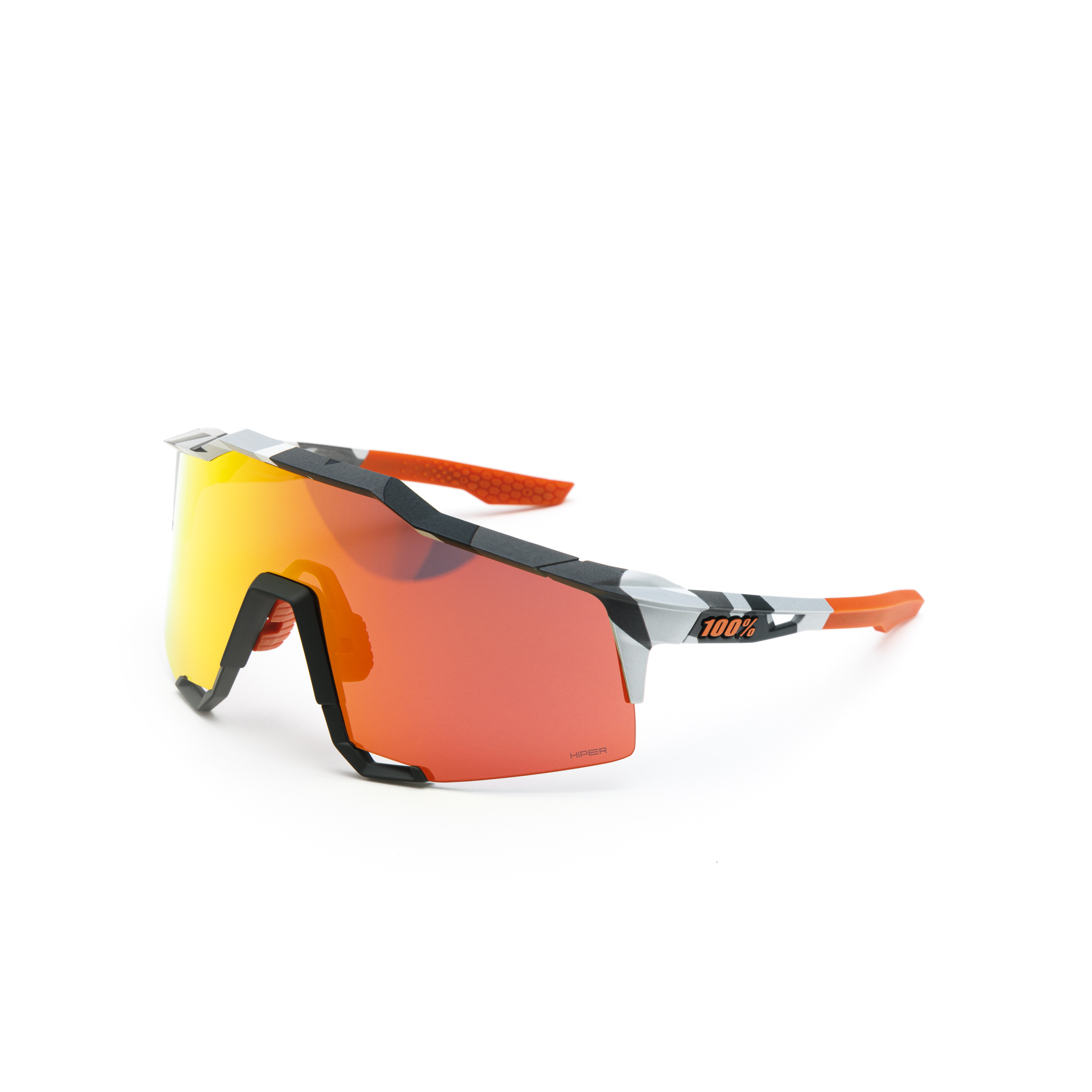 SPEEDCRAFT - Soft Tact Grey Camo / HiPER Red Multilayer Mirror Lens