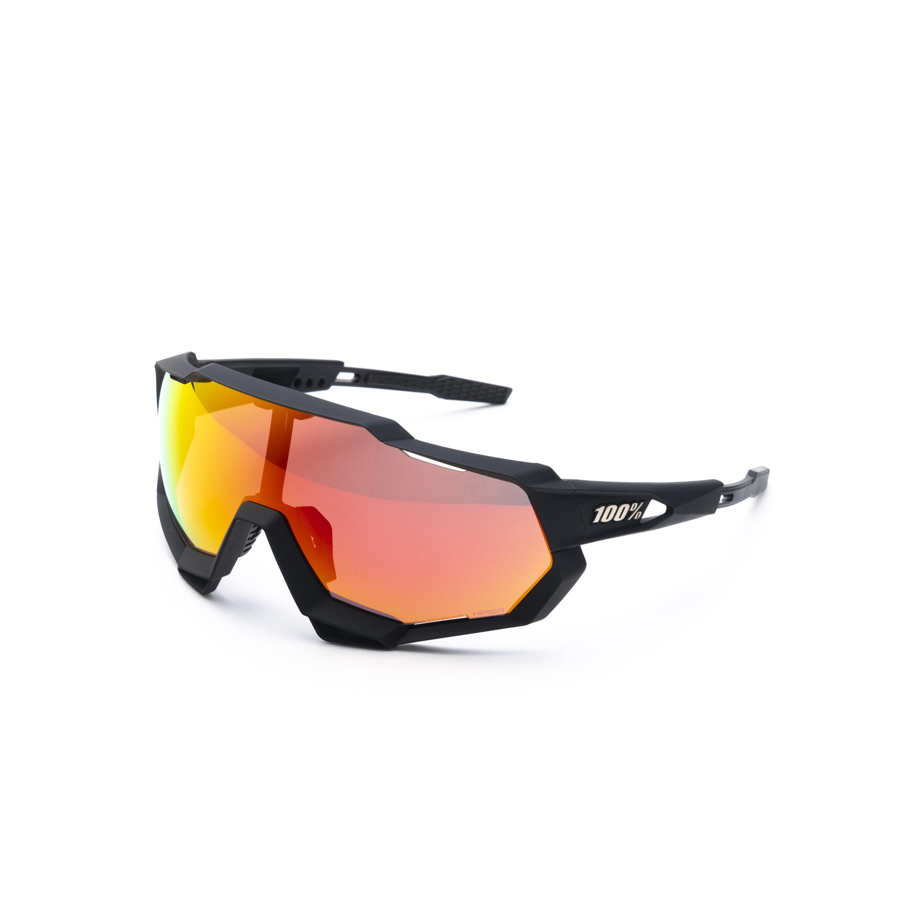 SPEEDTRAP - Soft Tact Black / HiPER Red Multilayer Mirror Lens