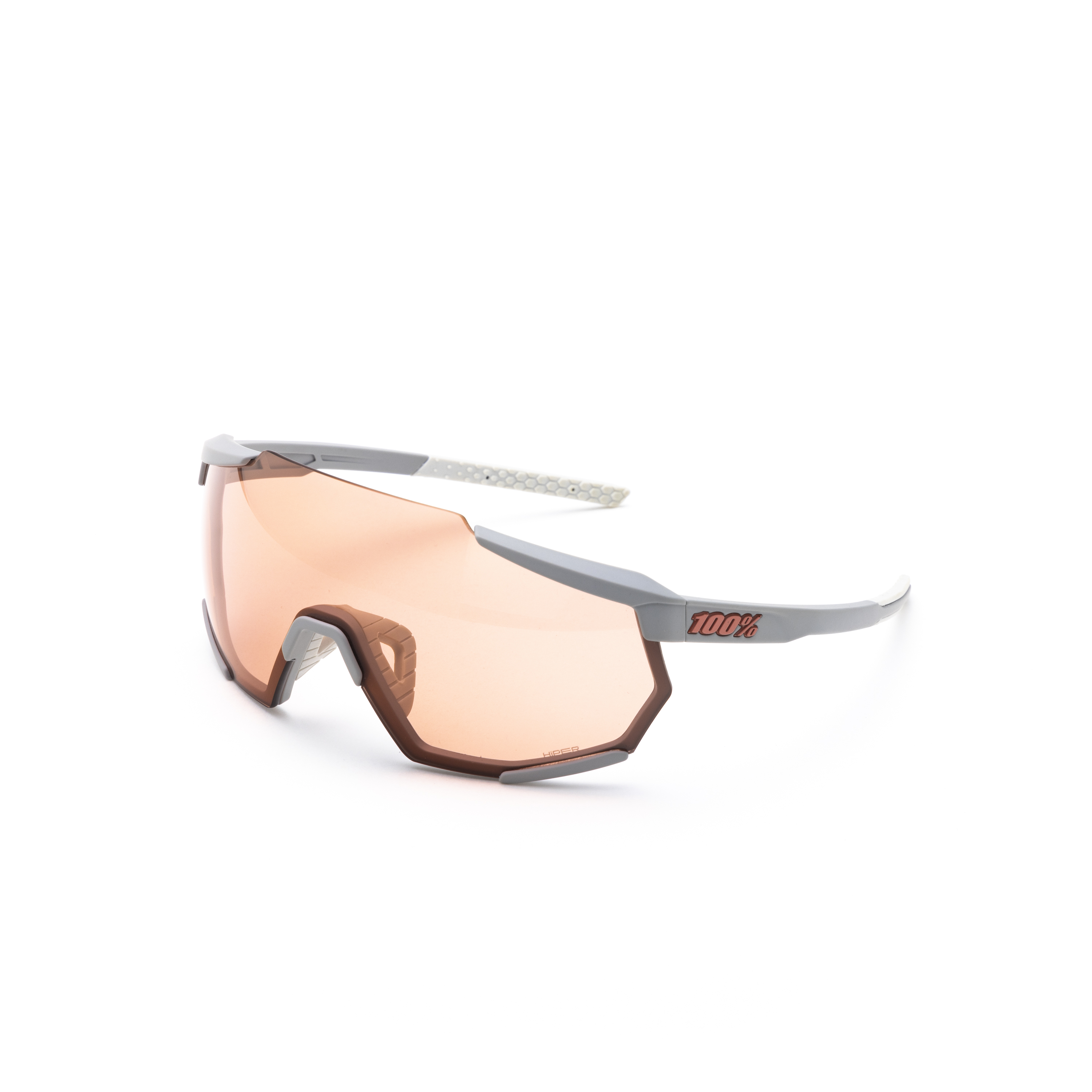 RACETRAP - Soft Tact Stone Grey / HiPER Coral Lens