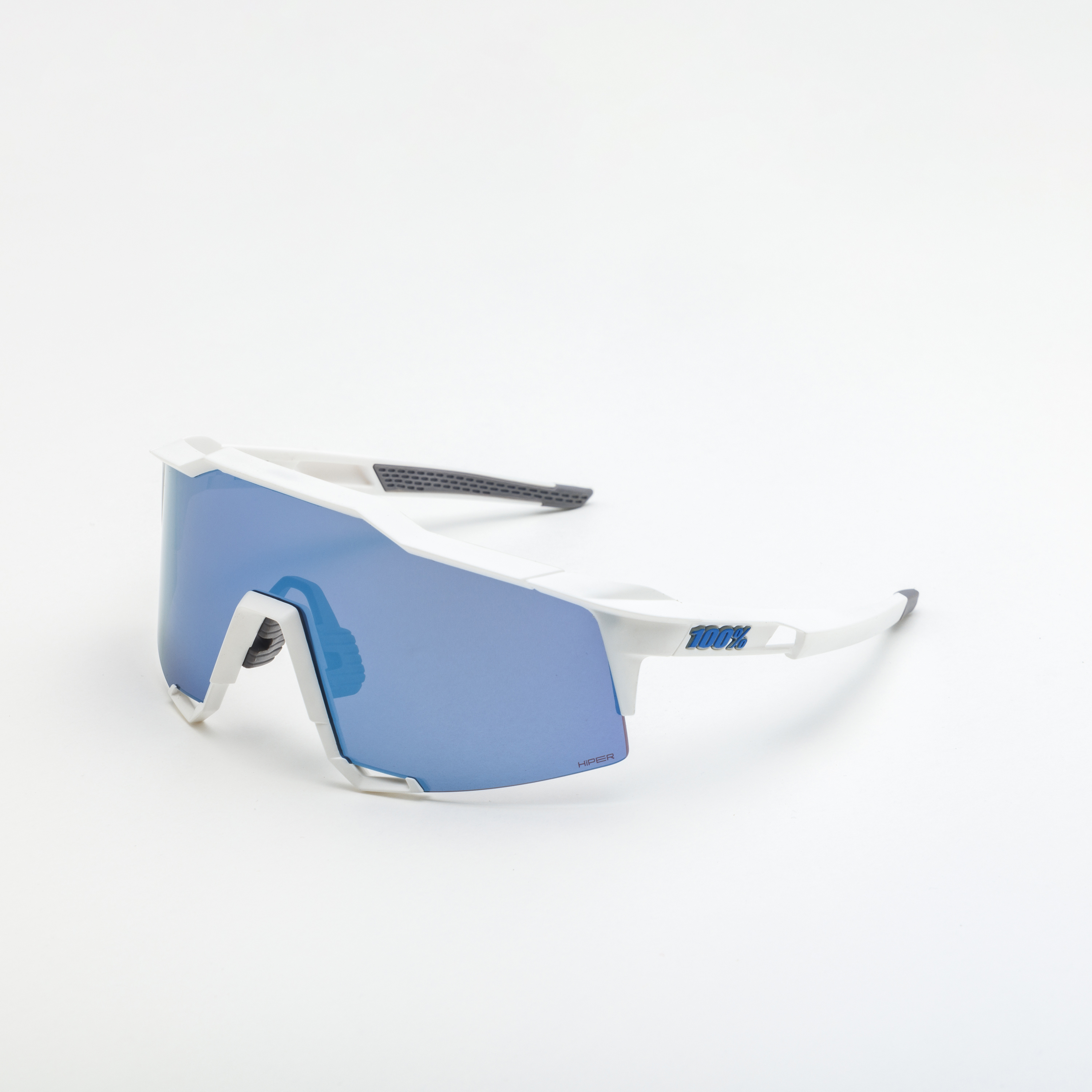 SPEEDCRAFT - Matte White / HiPER Blue Multilayer Mirror Lens